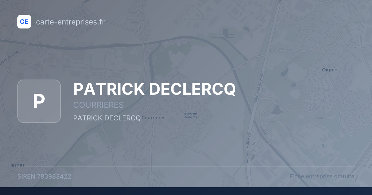 PATRICK DECLERCQ — 783983422 — fiche entreprise
