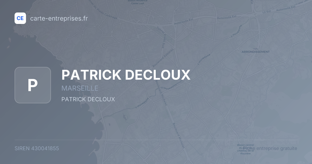 PATRICK DECLOUX — 430041855 — fiche entreprise