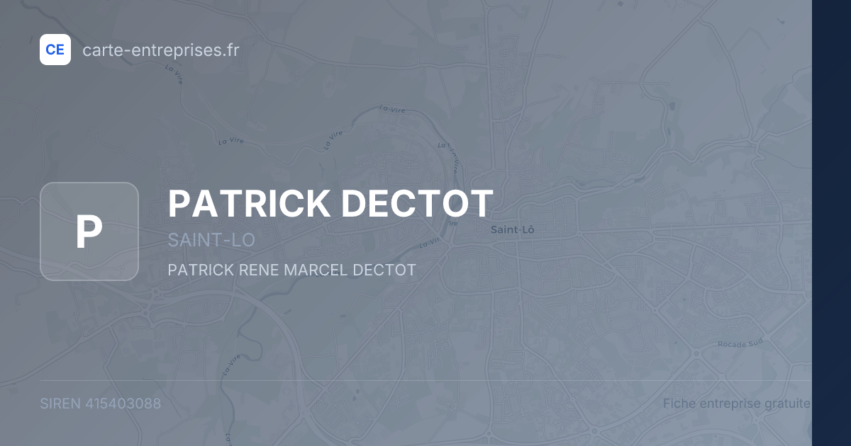 PATRICK DECTOT — 415403088 — fiche entreprise