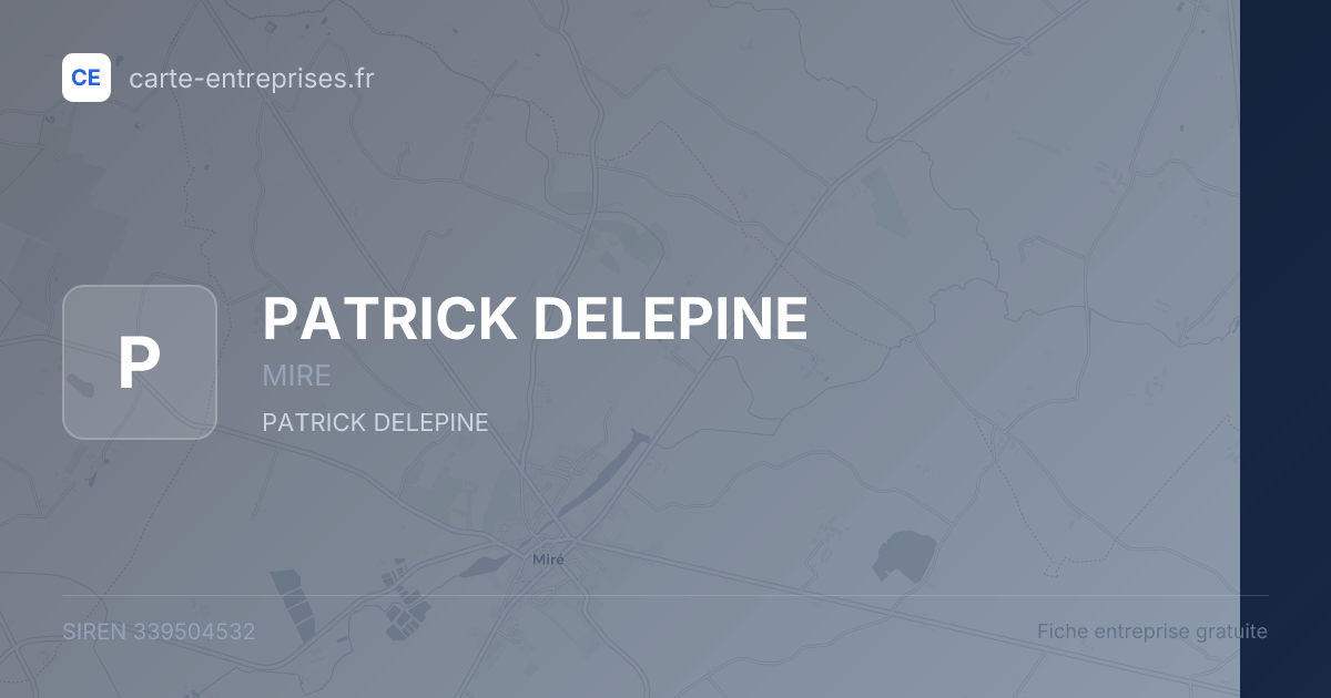 PATRICK DELEPINE — 339504532 — fiche entreprise