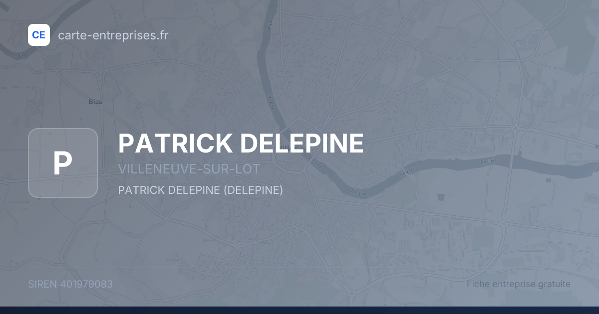PATRICK DELEPINE — 401979083 — fiche entreprise