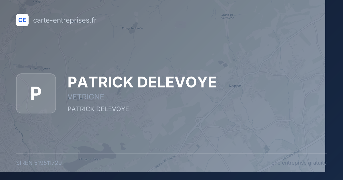 PATRICK DELEVOYE — 519511729 — fiche entreprise