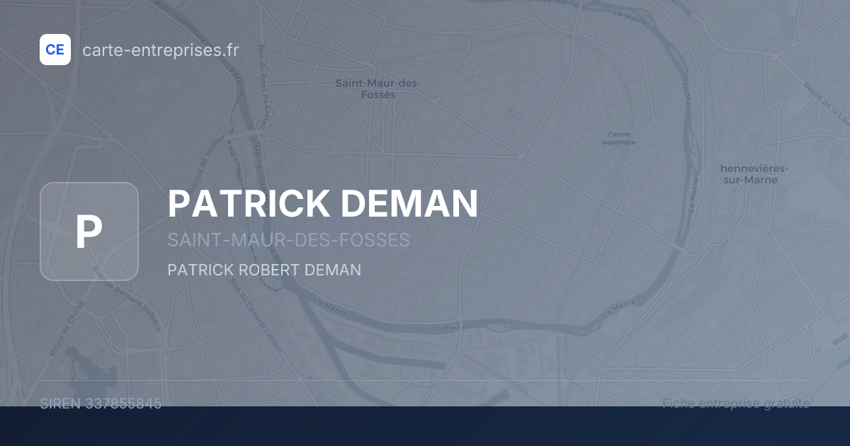 PATRICK DEMAN — 337855845 — fiche entreprise
