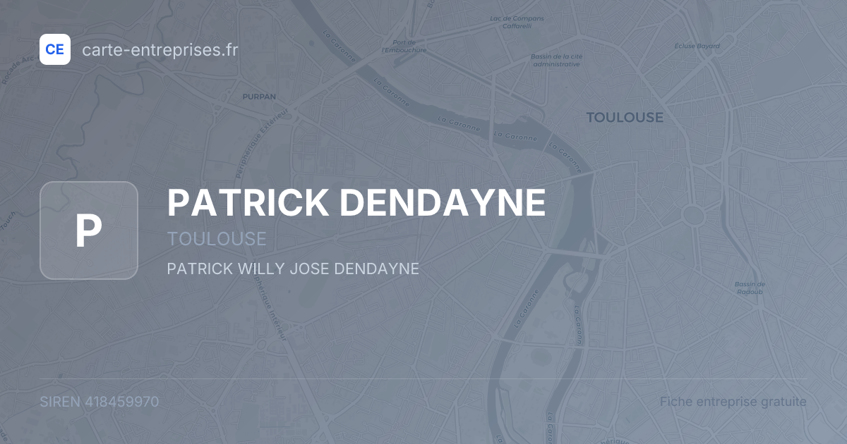 PATRICK DENDAYNE — 418459970 — fiche entreprise