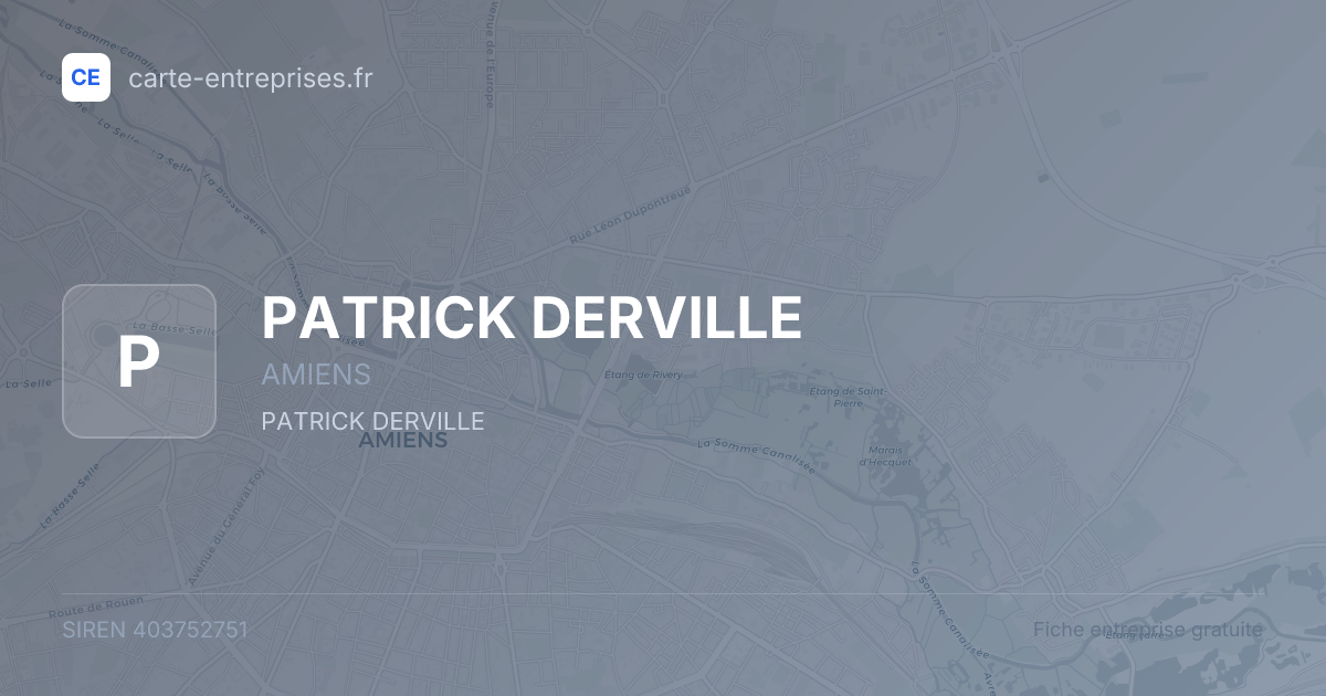 PATRICK DERVILLE — 403752751 — fiche entreprise