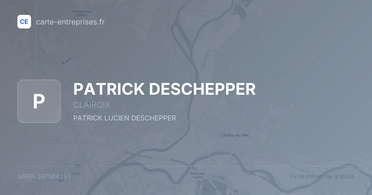 PATRICK DESCHEPPER — 397564295 — fiche entreprise