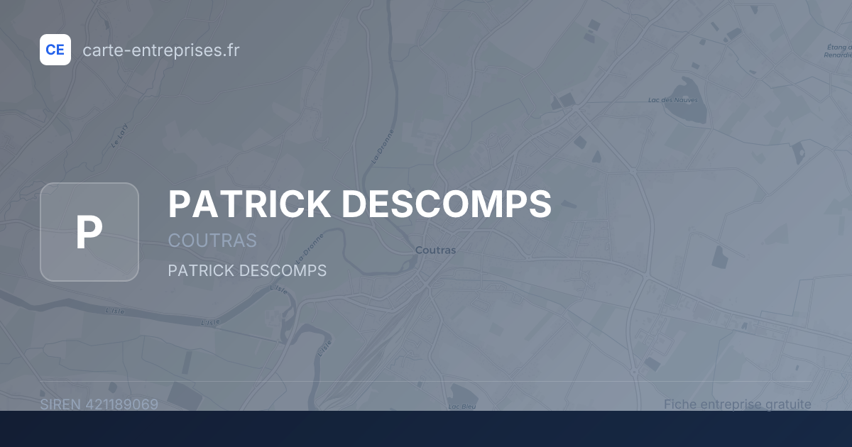 PATRICK DESCOMPS — 421189069 — fiche entreprise