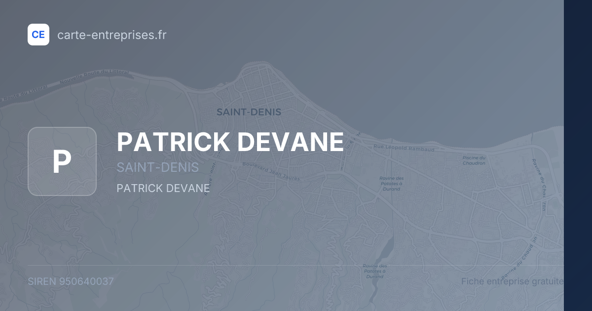 PATRICK DEVANE — 950640037 — fiche entreprise