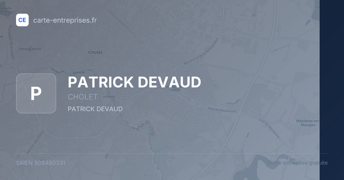 PATRICK DEVAUD — 509480331 — fiche entreprise