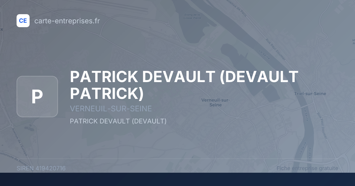 PATRICK DEVAULT (DEVAULT PATRICK) — 419420716 — fiche entreprise