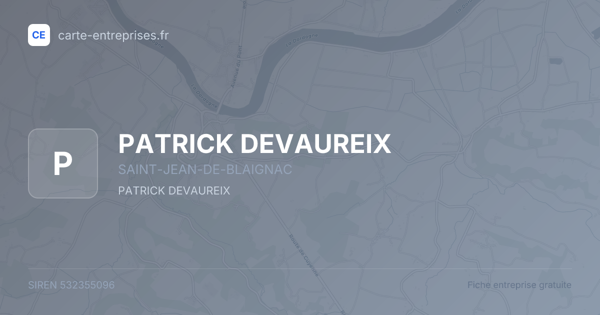 PATRICK DEVAUREIX — 532355096 — fiche entreprise