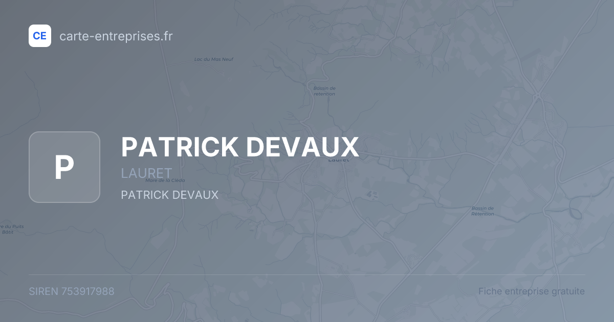 PATRICK DEVAUX — 753917988 — fiche entreprise