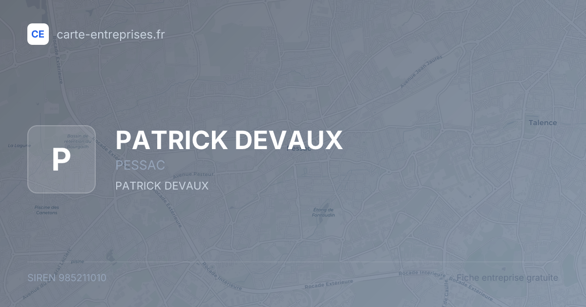 PATRICK DEVAUX — 985211010 — fiche entreprise