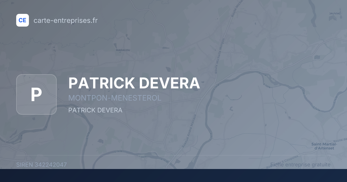 PATRICK DEVERA — 342242047 — fiche entreprise