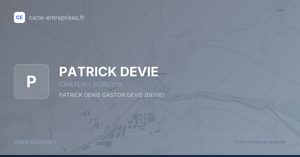 PATRICK DEVIE — 403890817 — fiche entreprise