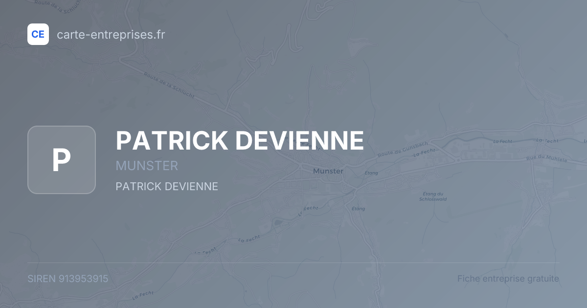 PATRICK DEVIENNE — 913953915 — fiche entreprise