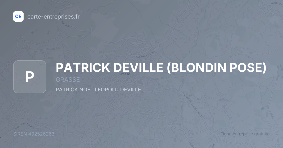PATRICK DEVILLE (BLONDIN POSE) — 402526263 — fiche entreprise