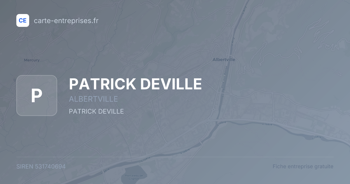 PATRICK DEVILLE — 531740694 — fiche entreprise