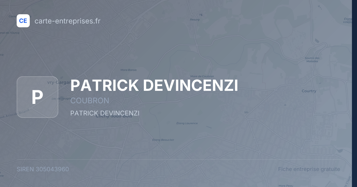PATRICK DEVINCENZI — 305043960 — fiche entreprise