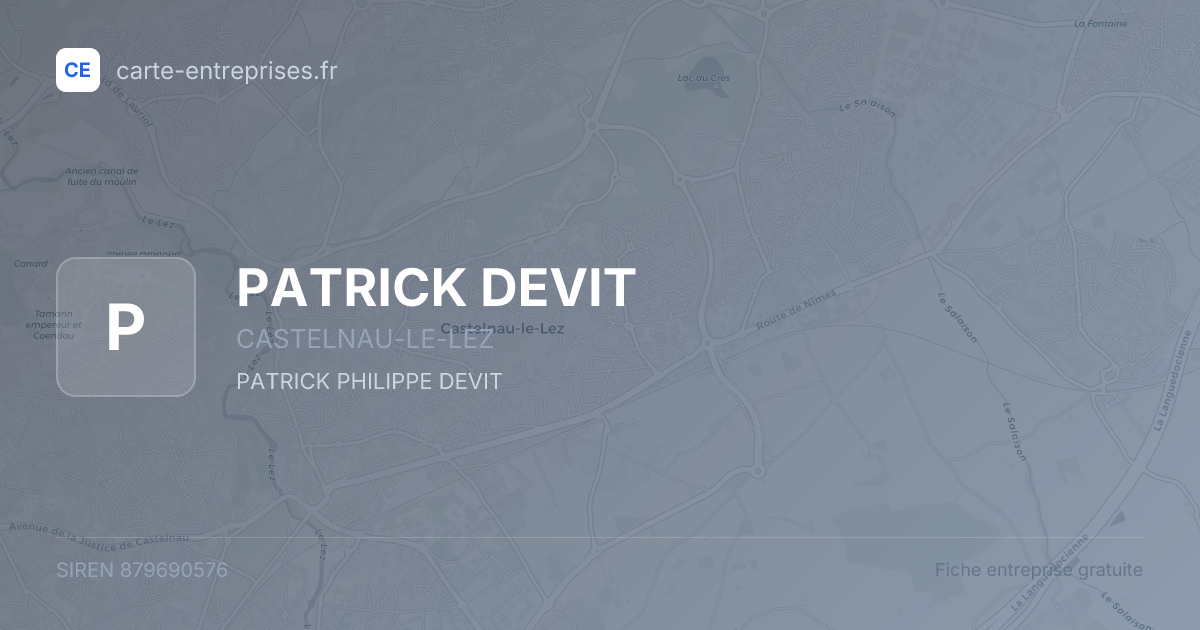 PATRICK DEVIT — 879690576 — fiche entreprise