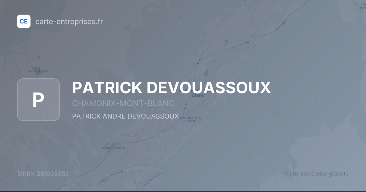 PATRICK DEVOUASSOUX — 381928852 — fiche entreprise
