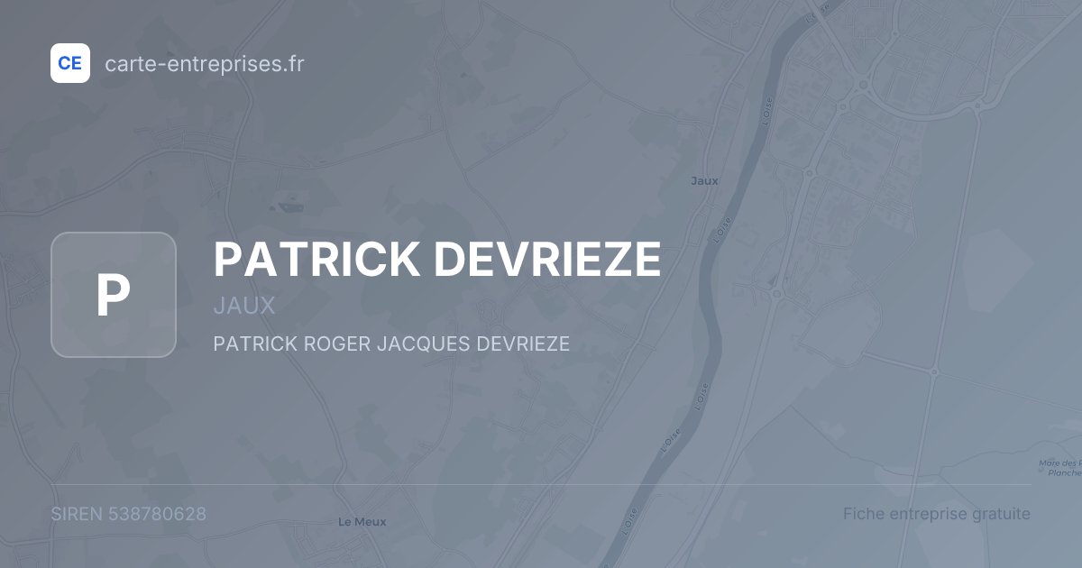 PATRICK DEVRIEZE — 538780628 — fiche entreprise