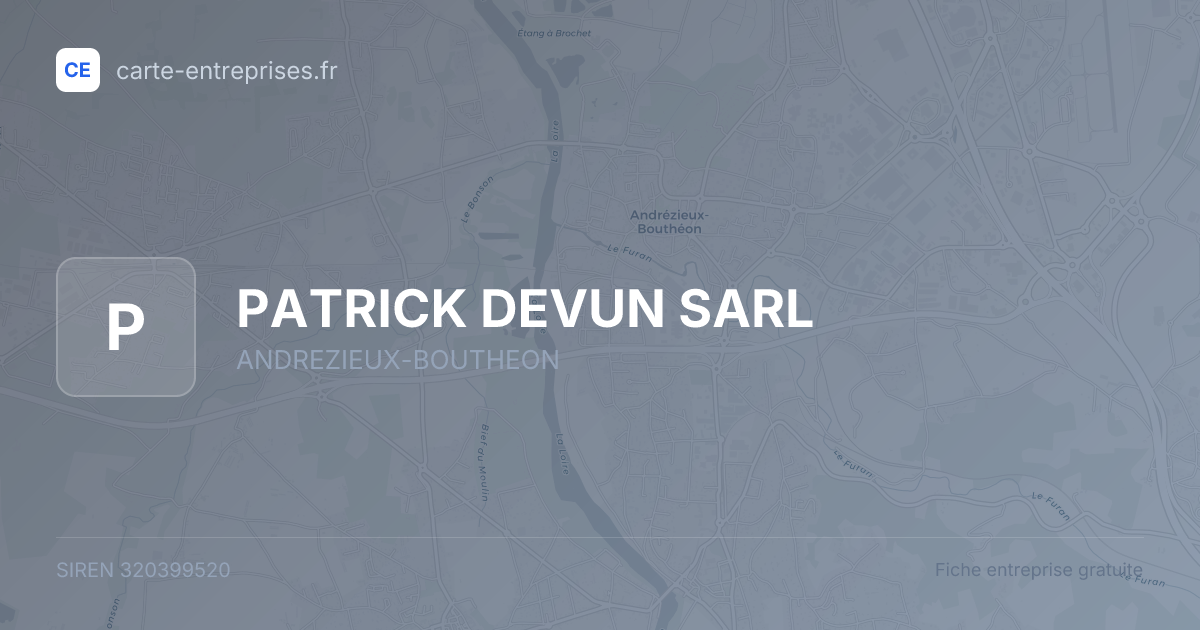 PATRICK DEVUN SARL — 320399520 — fiche entreprise