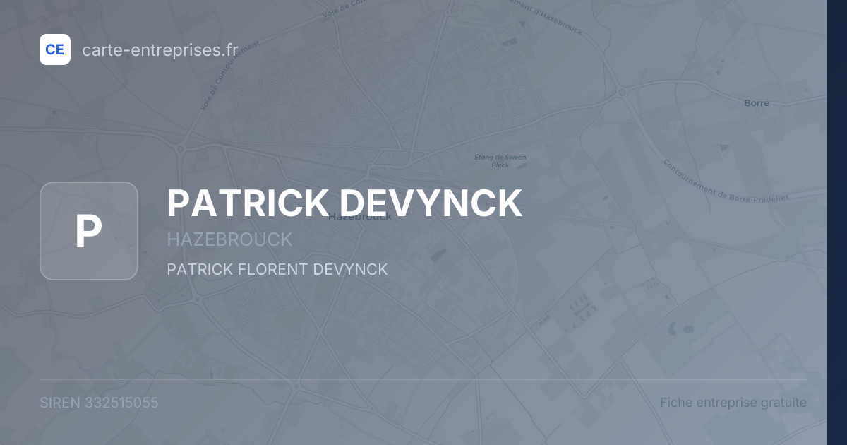 PATRICK DEVYNCK — 332515055 — fiche entreprise