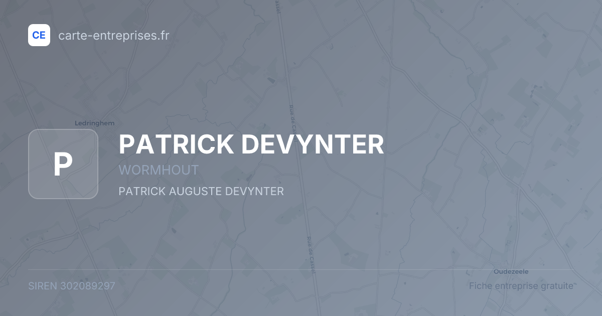 PATRICK DEVYNTER — 302089297 — fiche entreprise