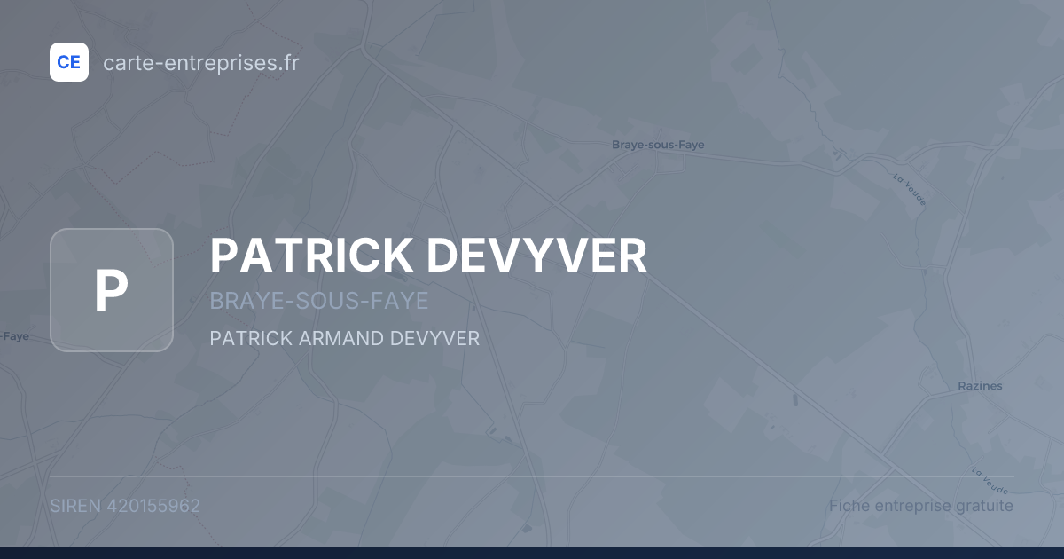 PATRICK DEVYVER — 420155962 — fiche entreprise