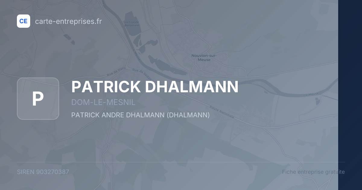 PATRICK DHALMANN — 903270387 — fiche entreprise