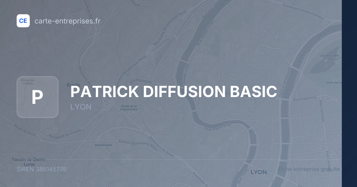 PATRICK DIFFUSION BASIC — 385145776 — fiche entreprise
