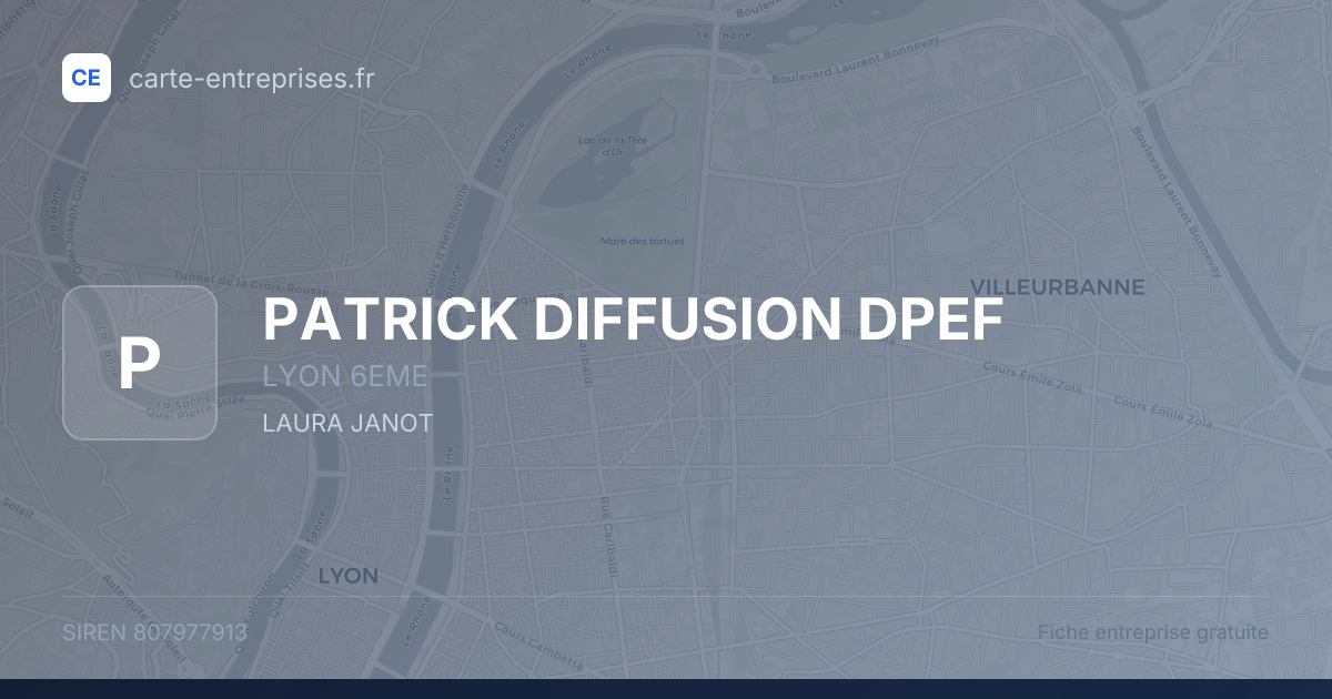 PATRICK DIFFUSION DPEF — 807977913 — fiche entreprise