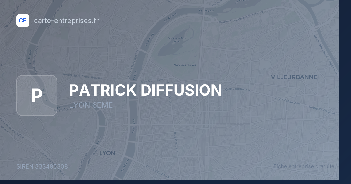 PATRICK DIFFUSION — 333490308 — fiche entreprise