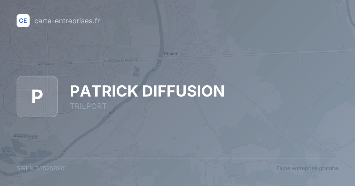 PATRICK DIFFUSION — 335258901 — fiche entreprise