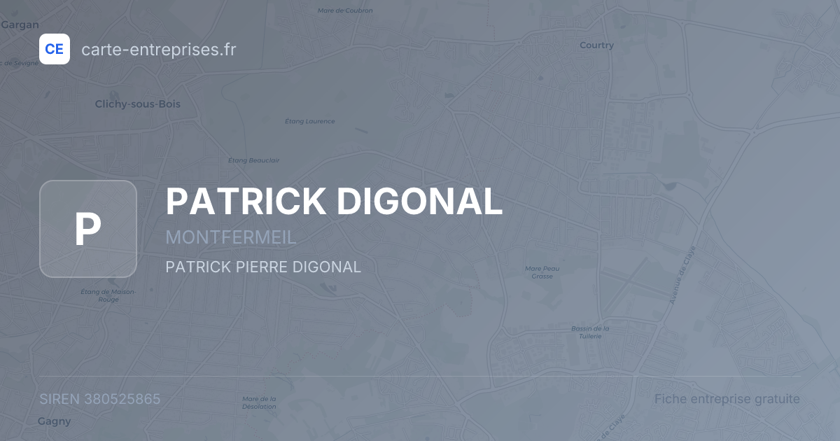 PATRICK DIGONAL — 380525865 — fiche entreprise