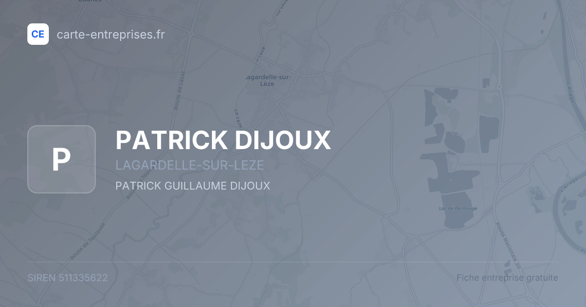 PATRICK DIJOUX — 511335622 — fiche entreprise