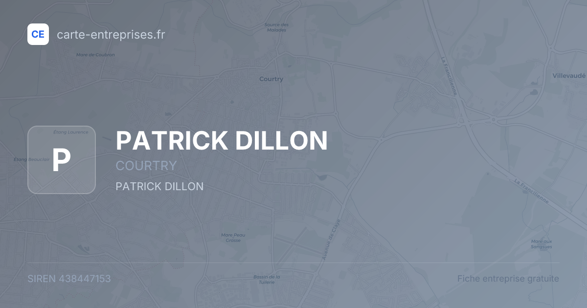 PATRICK DILLON — 438447153 — fiche entreprise