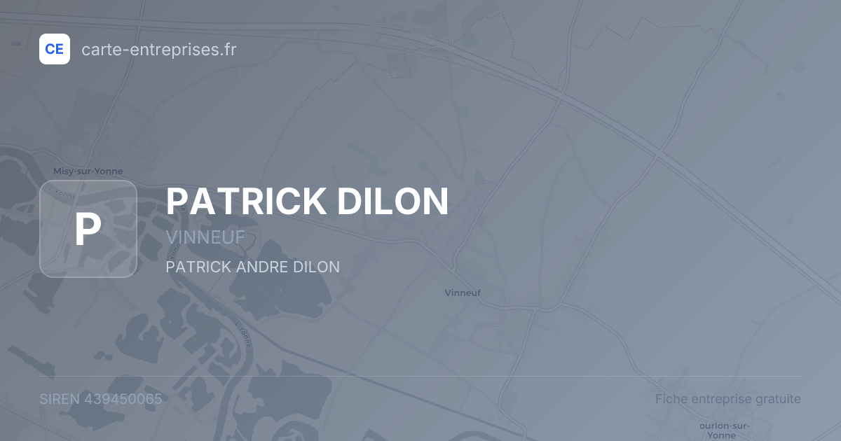PATRICK DILON — 439450065 — fiche entreprise