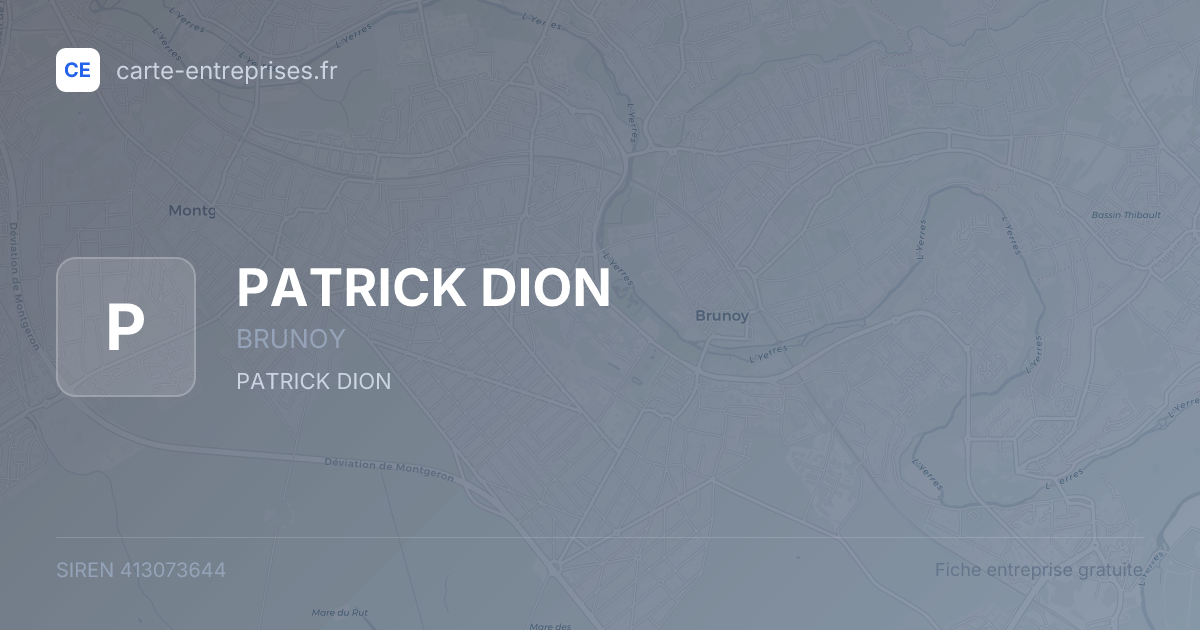 PATRICK DION — 413073644 — fiche entreprise