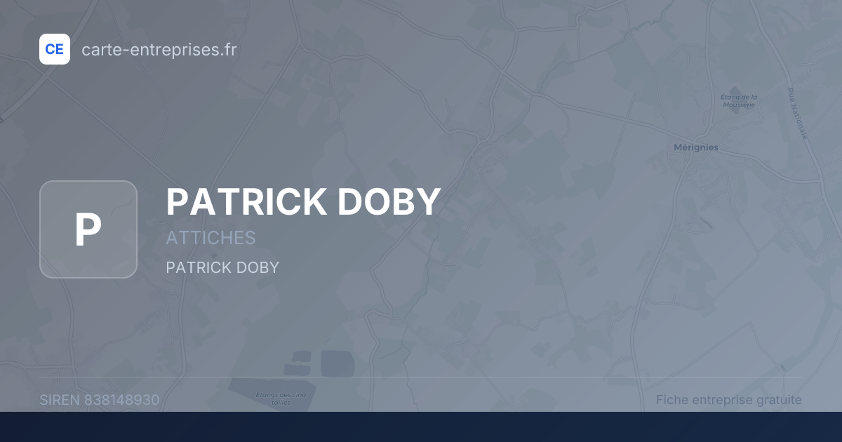 PATRICK DOBY — 838148930 — fiche entreprise