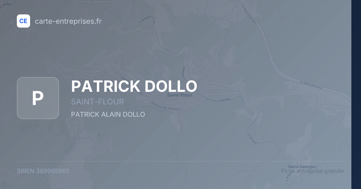 PATRICK DOLLO — 389995960 — fiche entreprise