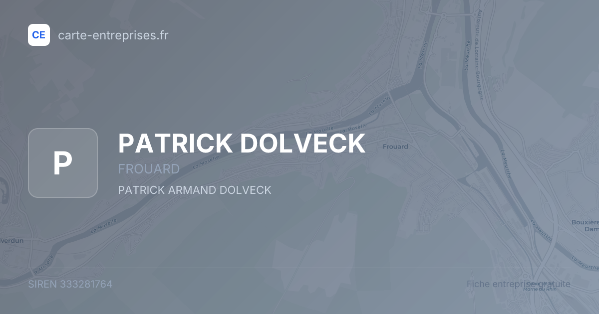 PATRICK DOLVECK — 333281764 — fiche entreprise