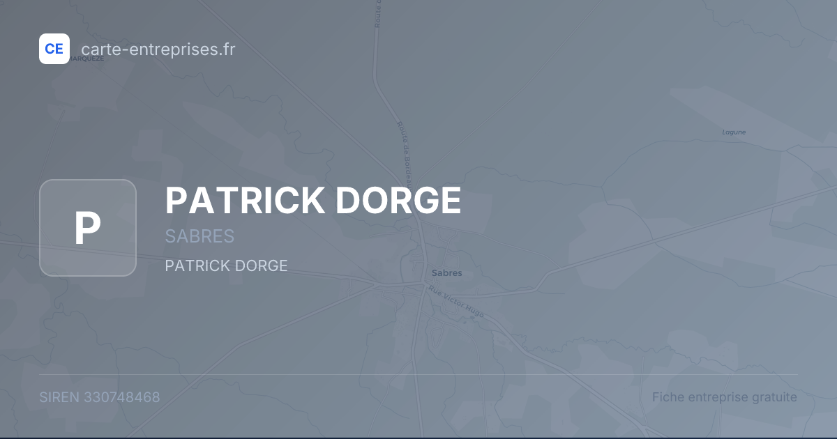 PATRICK DORGE — 330748468 — fiche entreprise