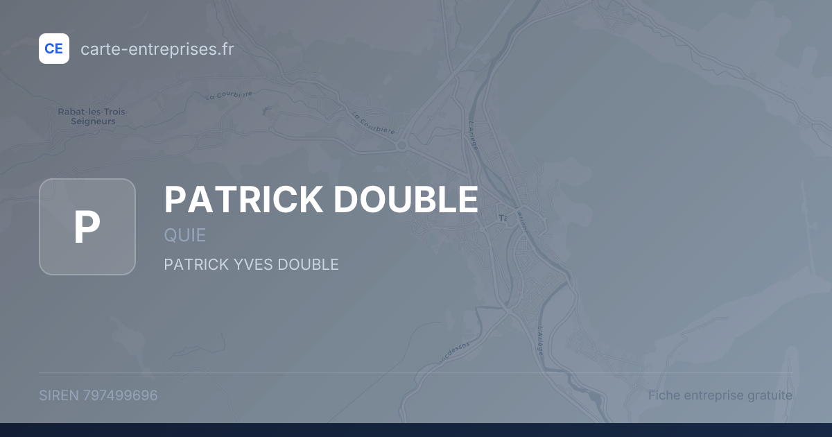 PATRICK DOUBLE — 797499696 — fiche entreprise