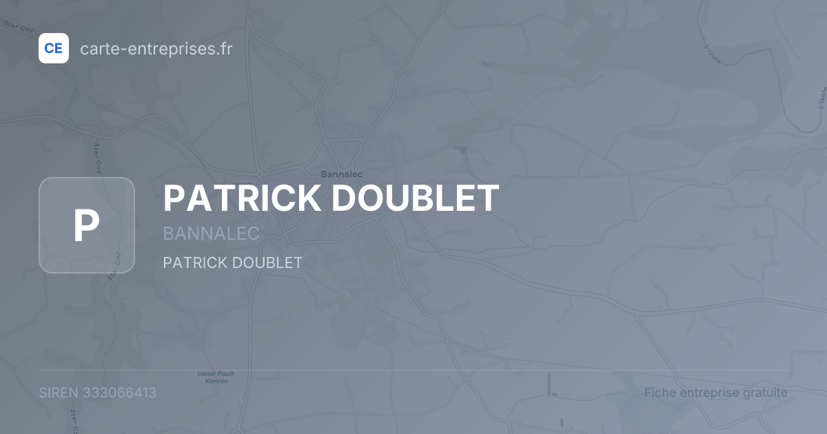 PATRICK DOUBLET — 333066413 — fiche entreprise