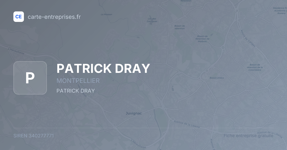 PATRICK DRAY — 340277771 — fiche entreprise