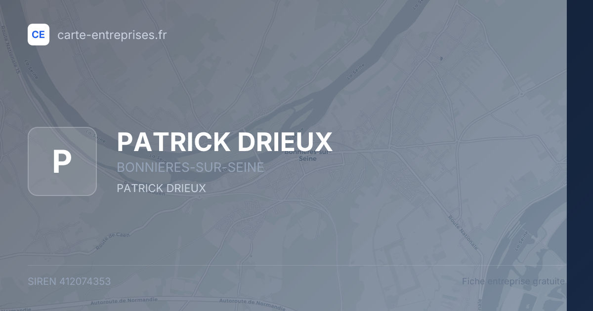 PATRICK DRIEUX — 412074353 — fiche entreprise