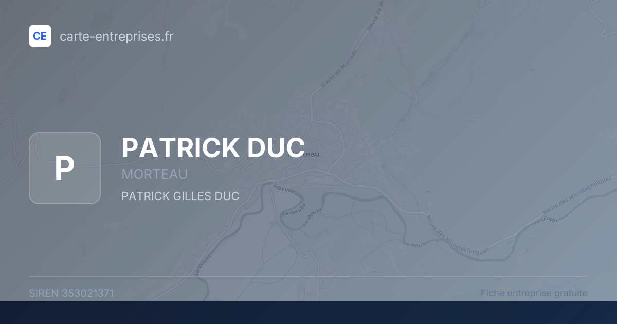 PATRICK DUC — 353021371 — fiche entreprise