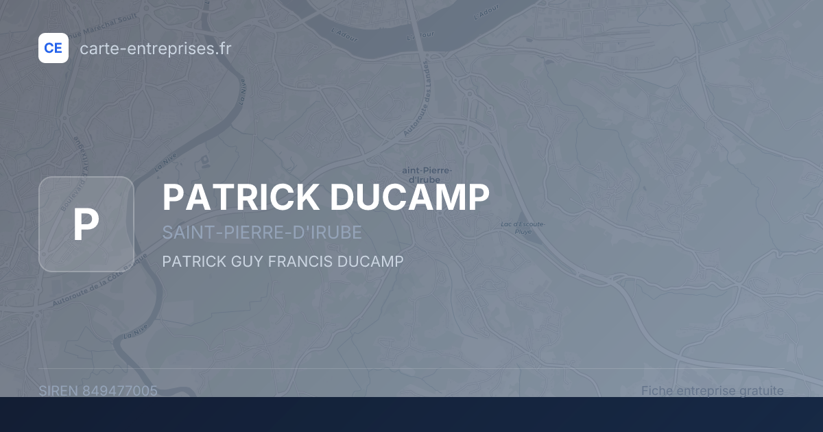 PATRICK DUCAMP — 849477005 — fiche entreprise